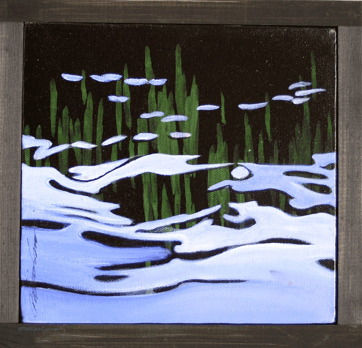Black Water acrylic painting by karen Phillips Curran